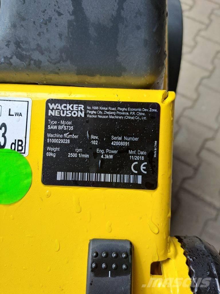 Wacker Neuson BFS735 Sierra para piedra