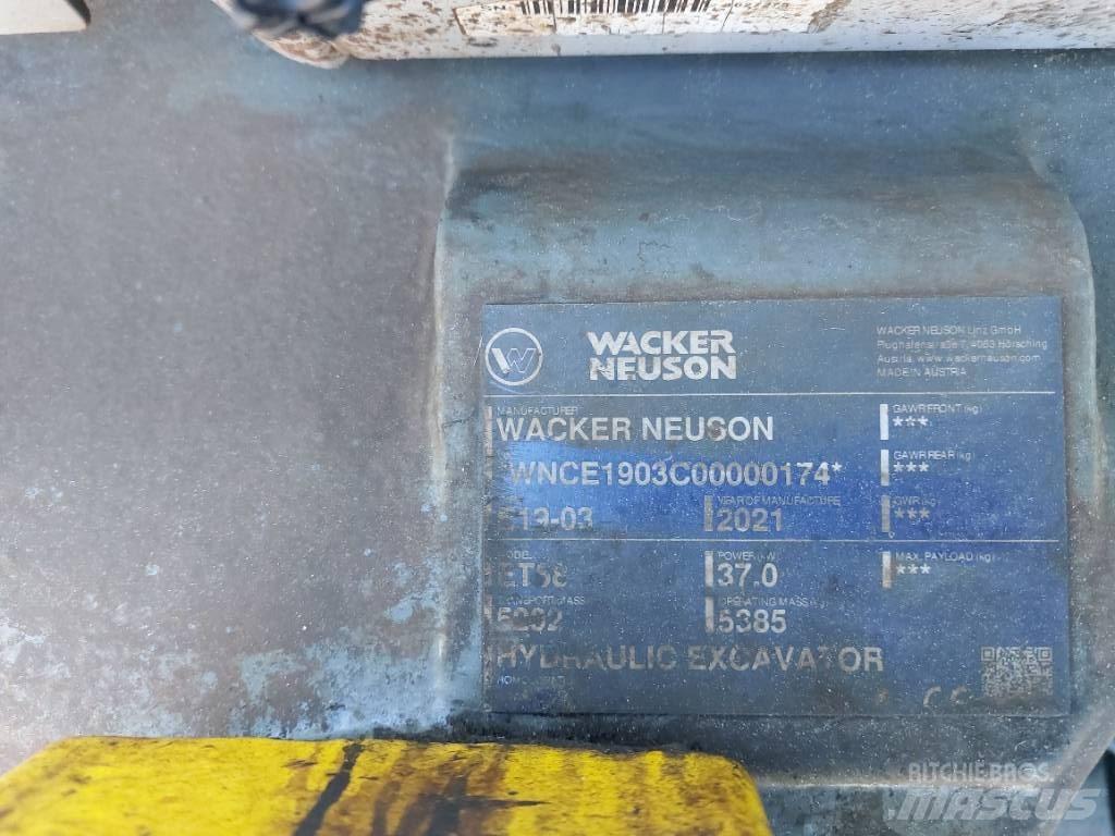 Wacker Neuson ET58 Excavadoras sobre orugas