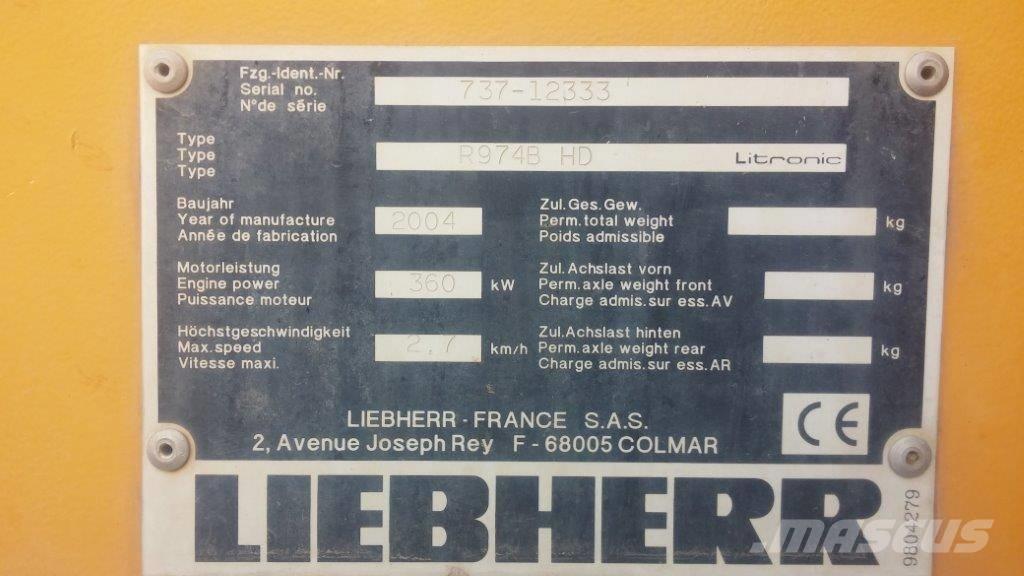 Liebherr R 974 B HD Excavadoras sobre orugas