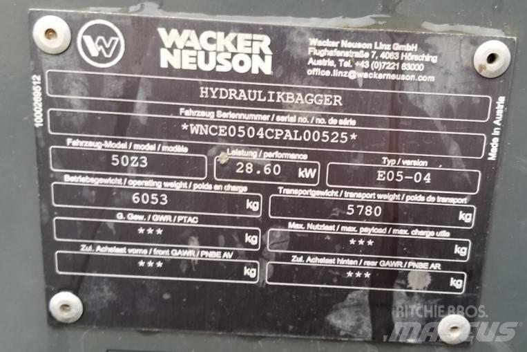 Wacker Neuson 50Z3 Excavadoras sobre orugas