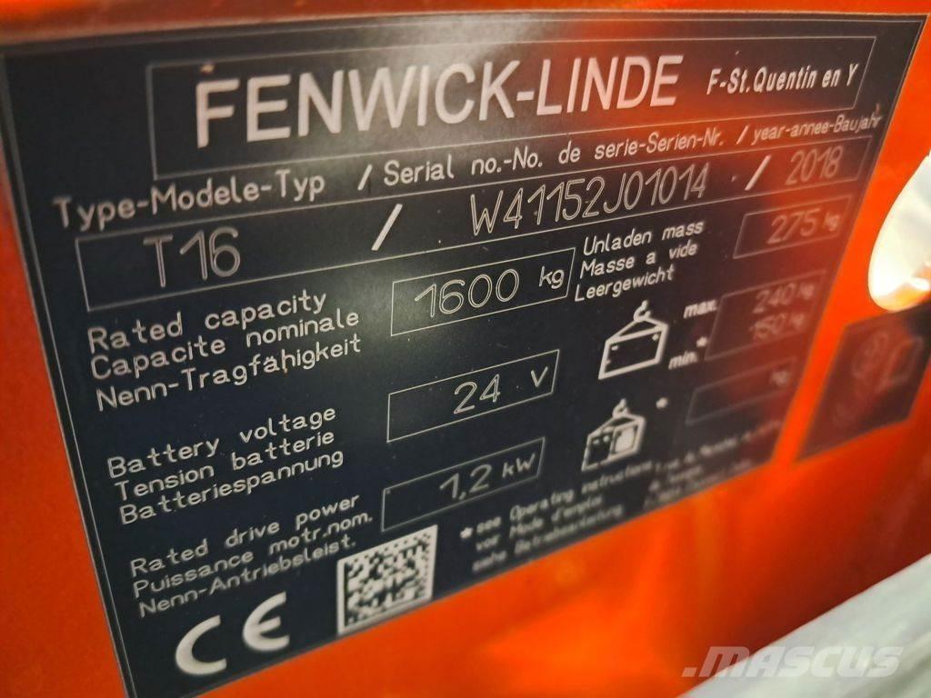 Linde T16 Montacargas de baja elevación