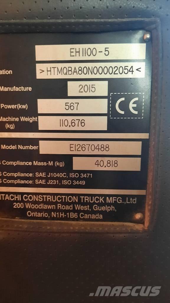 Hitachi EH 1100-5 Camiones de volteo rigidos