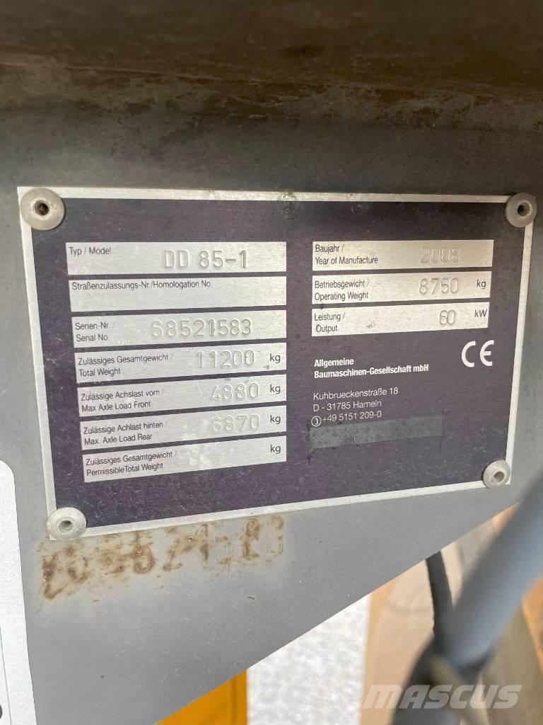 Volvo DD 85 Rodillos de doble tambor