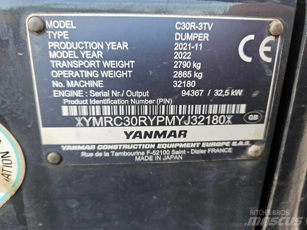 Yanmar C30R-30TV Camiones de volteo sobre orugas