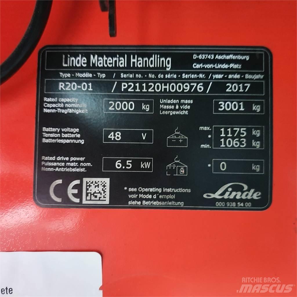 Linde R20 Montacargas de alcance de gran altura