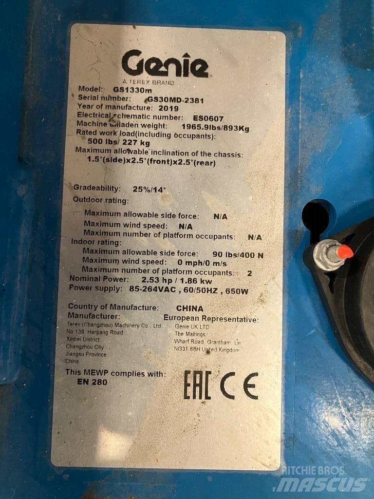 Genie GS 1330 Plataformas tijera