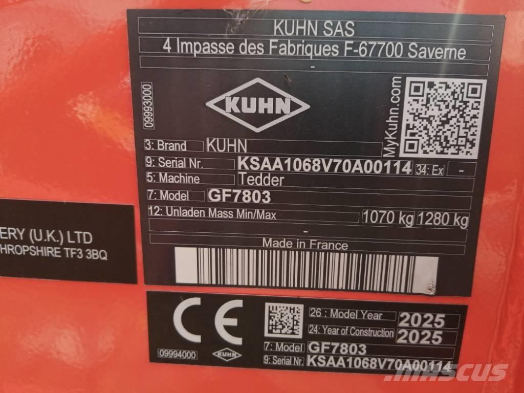 Kuhn GF7803 Rastrilladoras y rastrilladoras giratorias