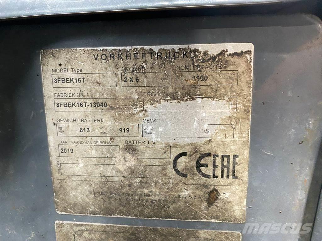 Toyota 8FBEK16T Carretillas de horquilla eléctrica