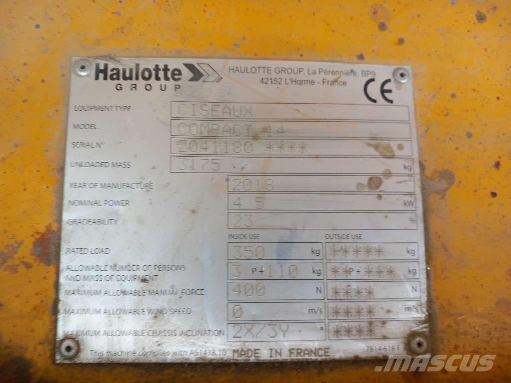 Haulotte Compact 14 Plataformas tijera