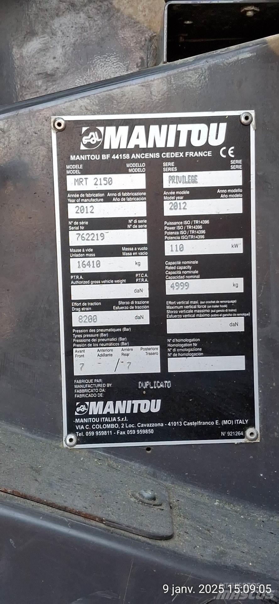 Manitou 2150MRT Carretillas telescópicas