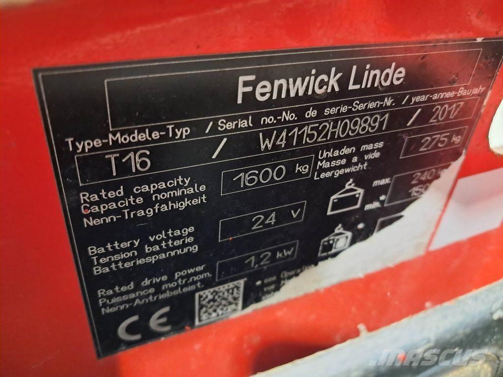 Linde T16 Montacargas de baja elevación