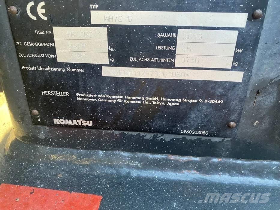 Komatsu WA 70-6 Cargadoras sobre ruedas