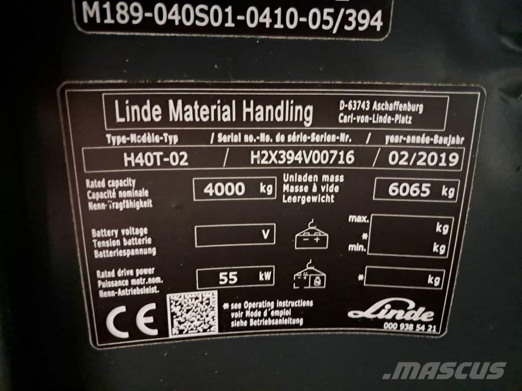 Linde H40T-02 Camiones LPG