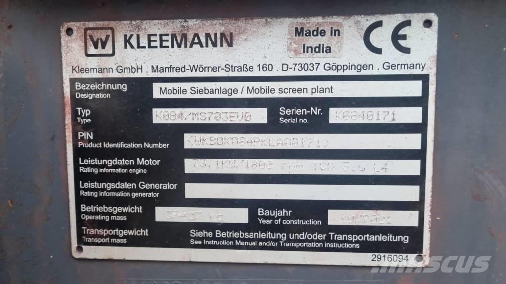 Kleemann MS 703 EVO Cribas