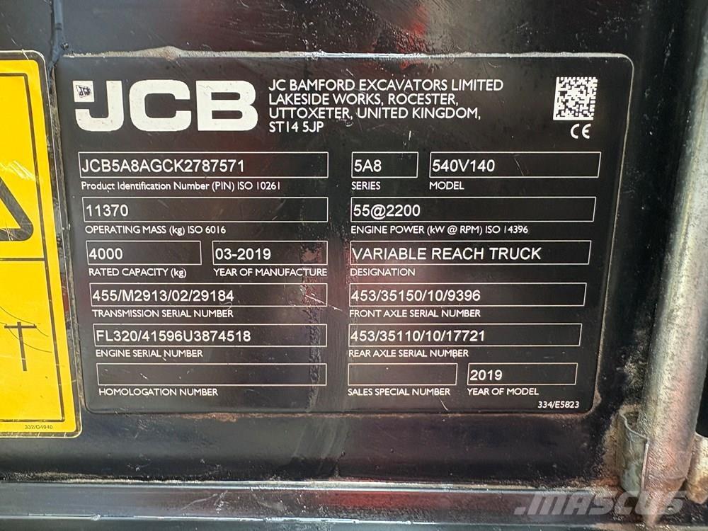 JCB 540-140 Carretillas telescópicas