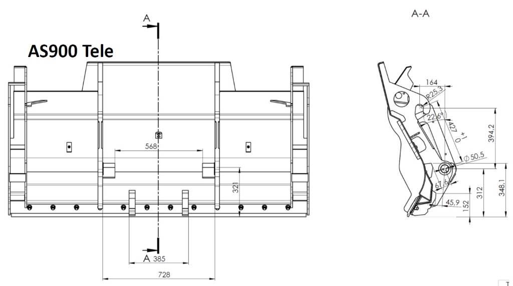 Mecalac 0.65m3 4in1 Cucharones