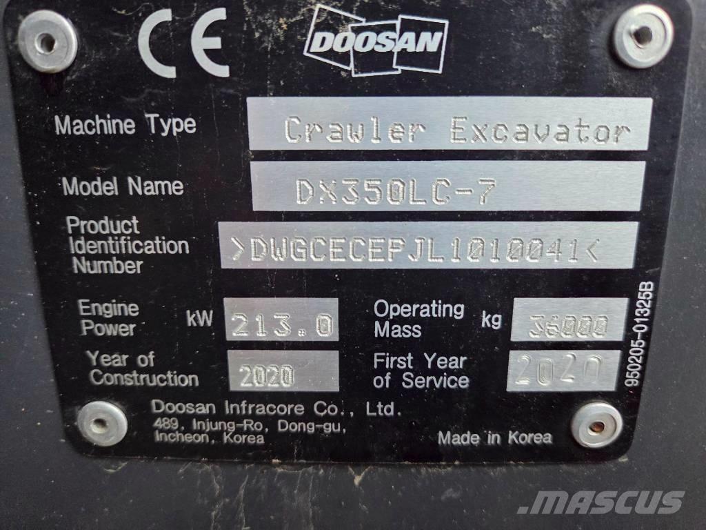 Develon DX 350 LC-7 Excavadoras sobre orugas