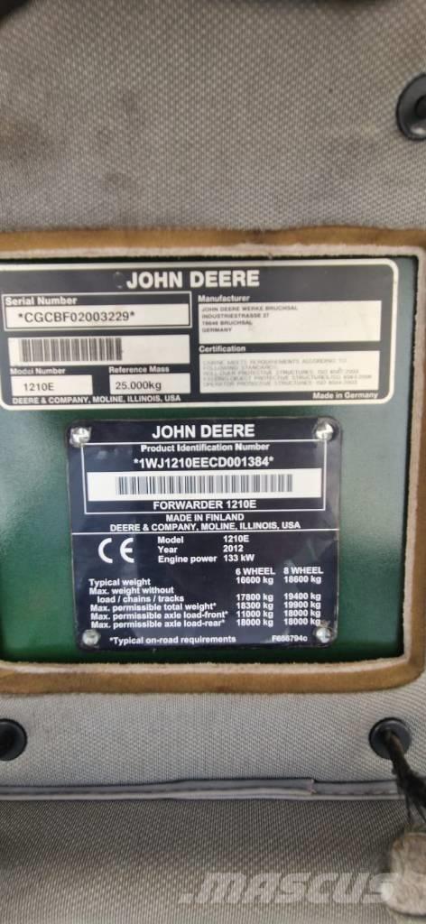 John Deere 1210 E Transportadoras