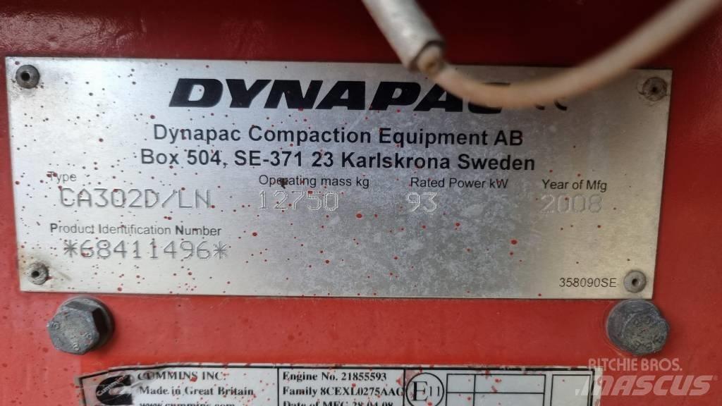 Dynapac CA302D, Vält Rodillos de un solo tambor