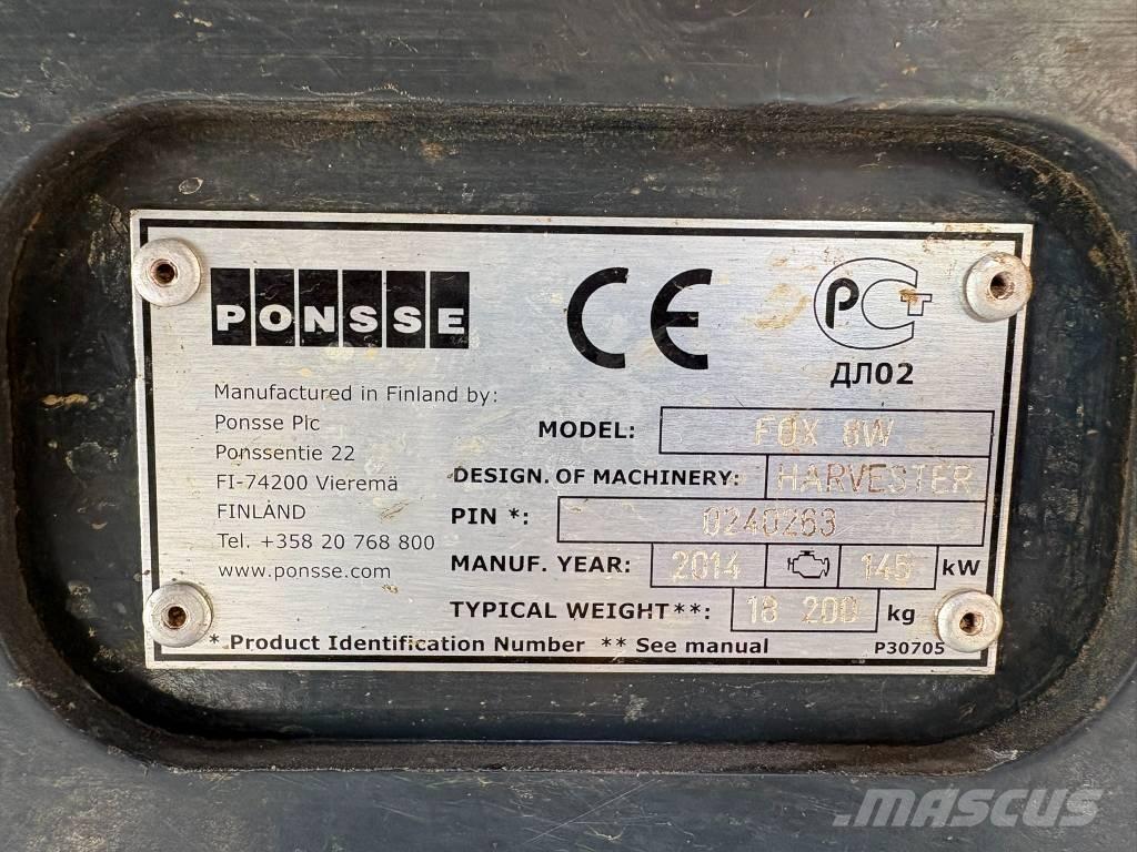 Ponsse Fox 8W Cosechadoras
