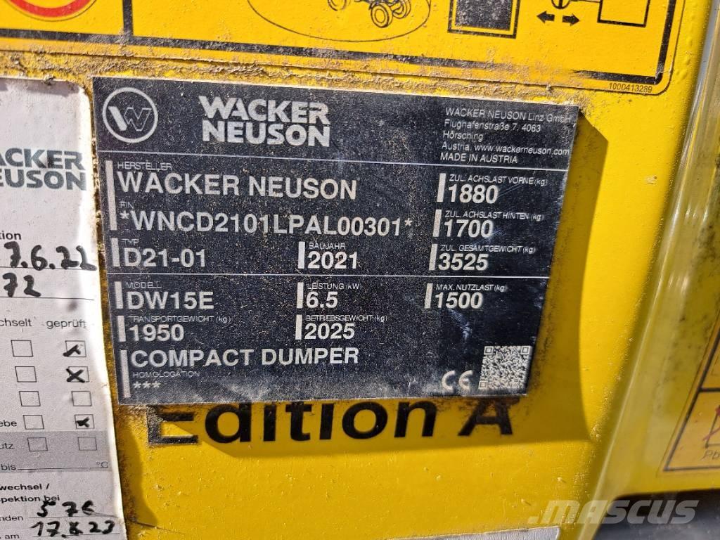 Wacker Neuson DW15e Vehículos compactos de volteo