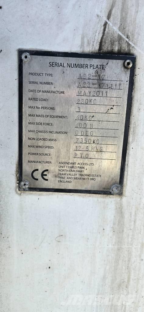 Ascendant 22-17 Plataformas sobre camión