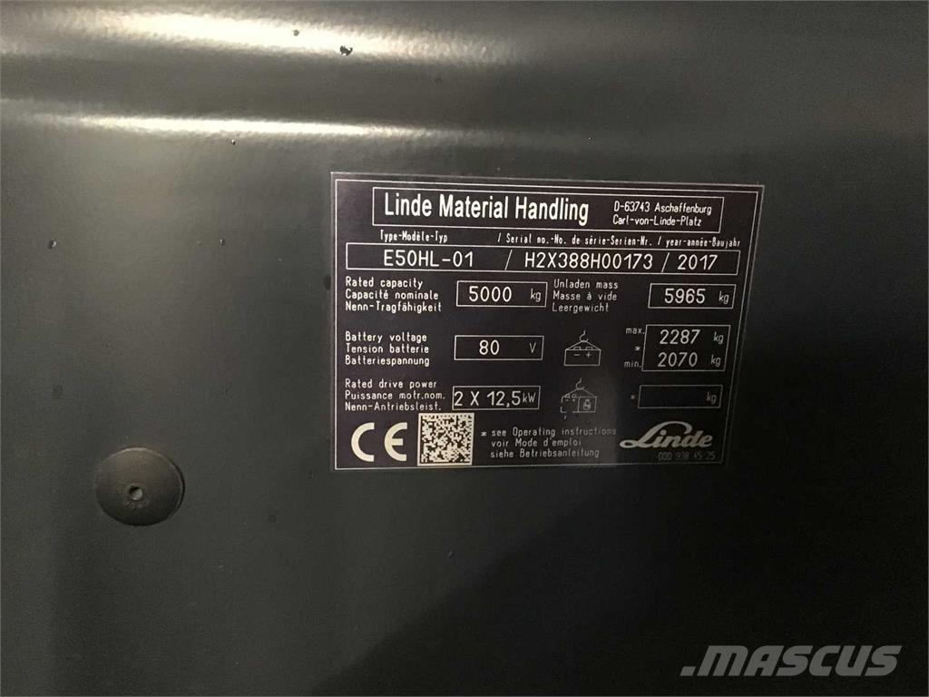 Linde E50HL Carretillas de horquilla eléctrica