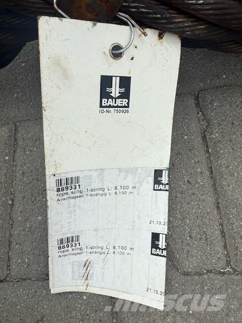 Bauer 2x lina Accesorios y repuestos para equipo de perforación