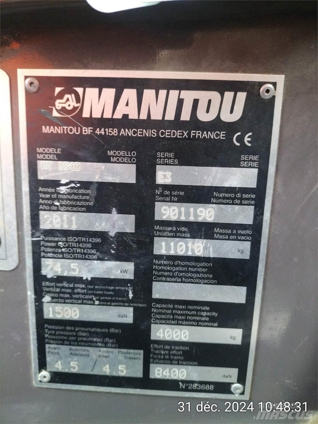 Manitou 1840MT Carretillas telescópicas