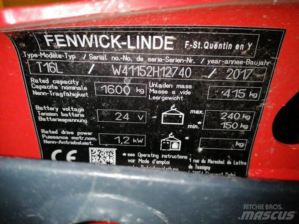 Linde T16L Montacargas de baja elevación