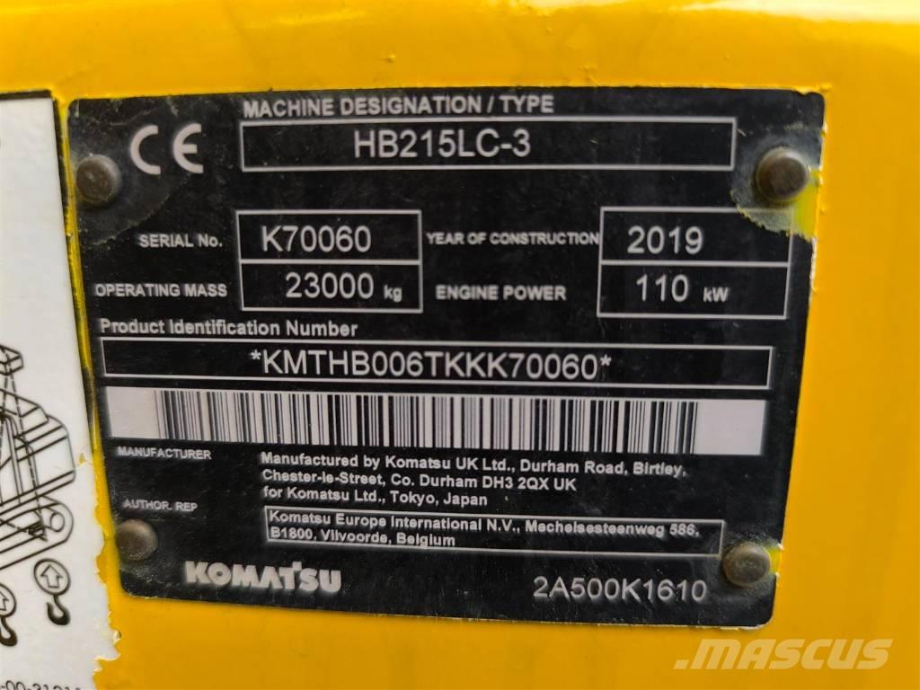 Komatsu HB 215 LC-3 Excavadoras sobre orugas