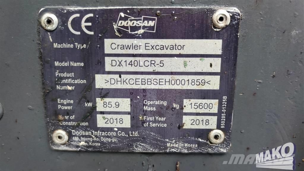 Doosan DX 140 LCR Excavadoras sobre orugas