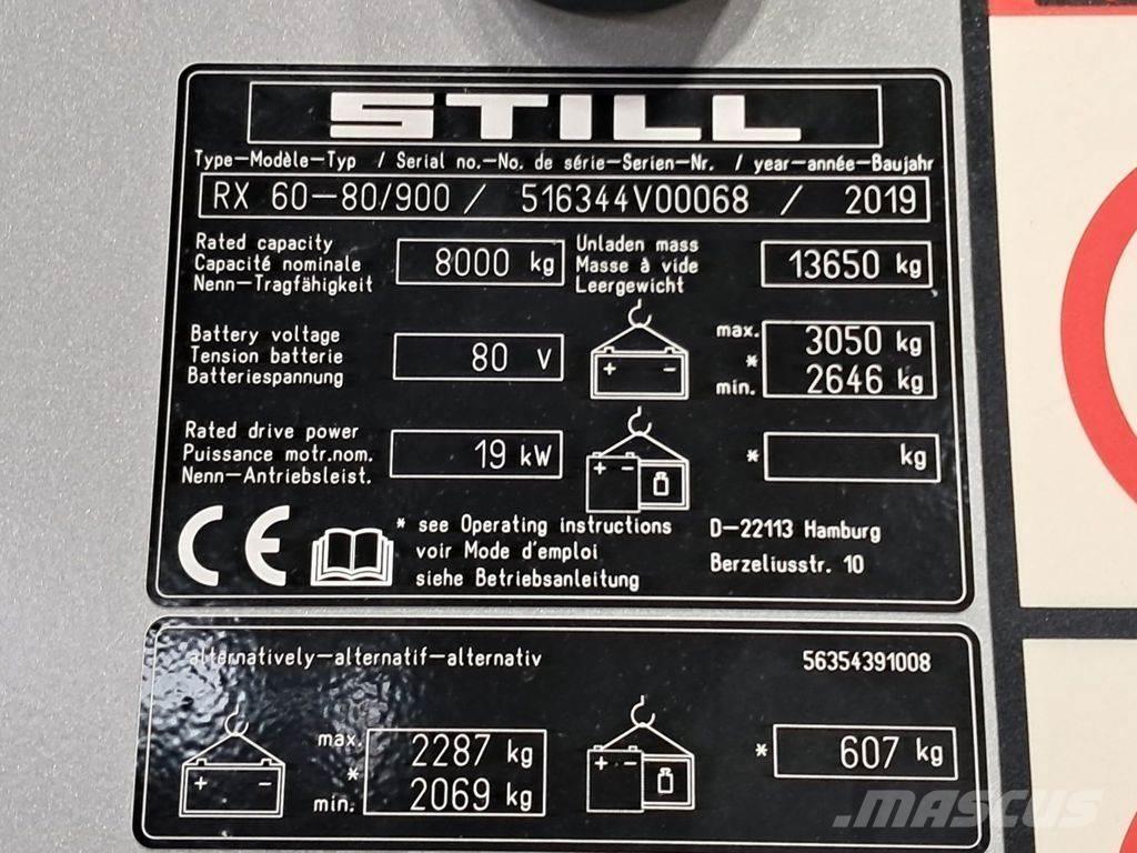 Still RX60-80/900 Carretillas de horquilla eléctrica