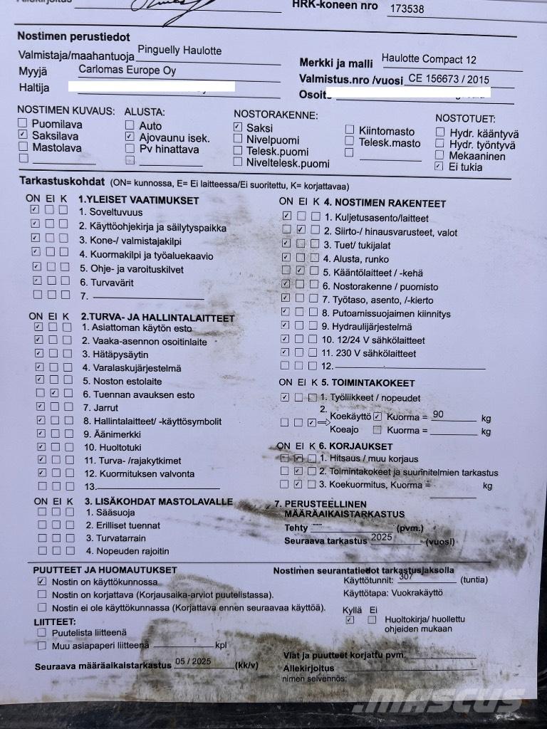 Haulotte Compact 12 Plataformas tijera