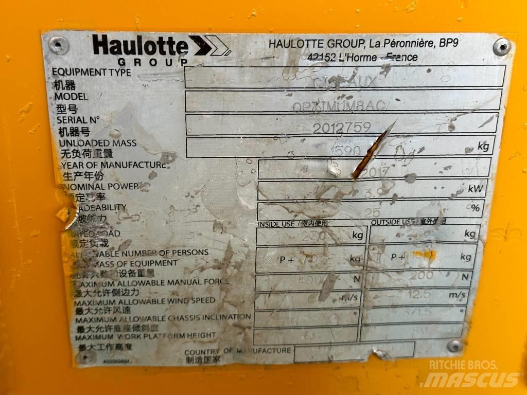 Haulotte OPTIMUM 8 Plataformas tijera