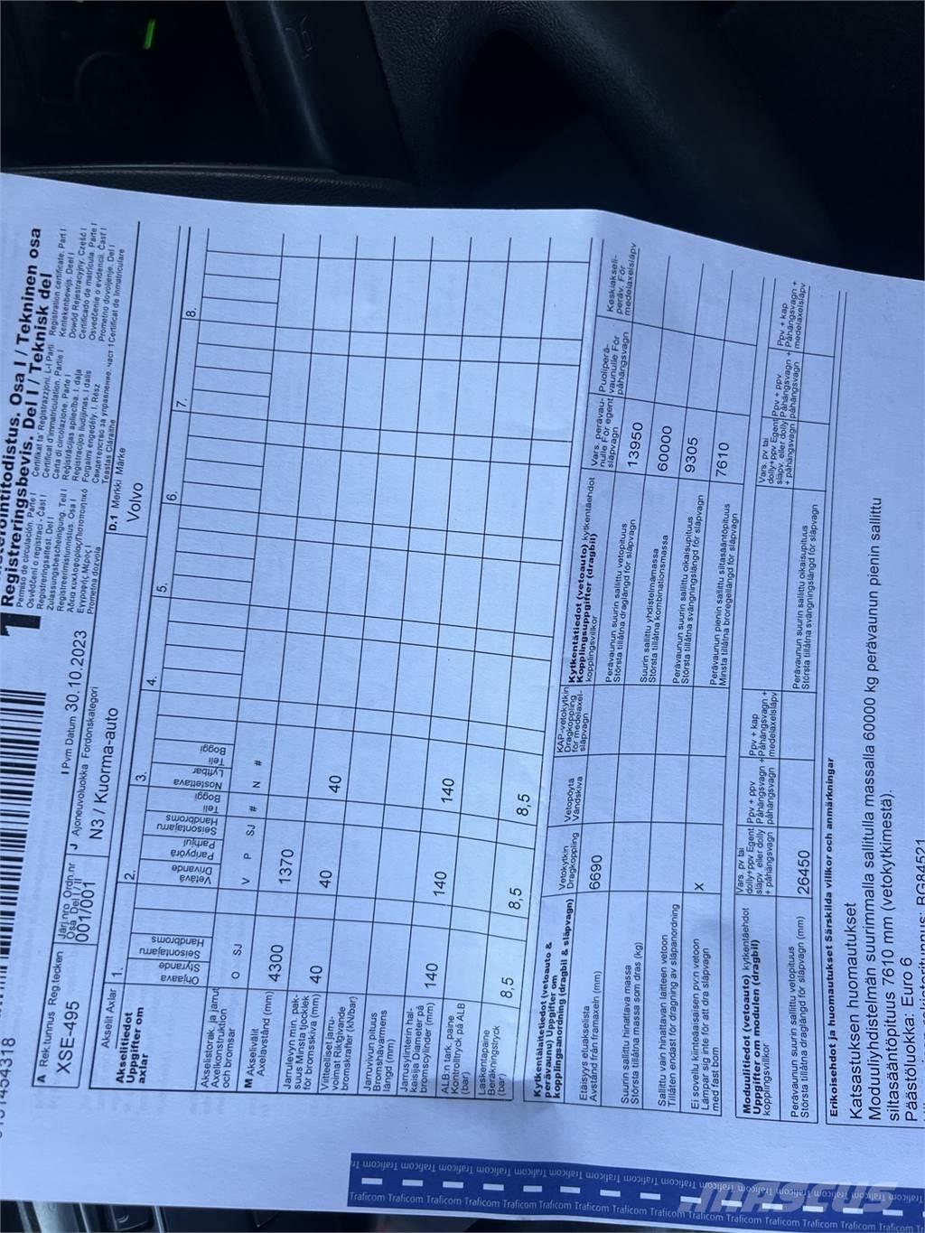 Volvo FM450 6X2 Camiones elevadores de gancho