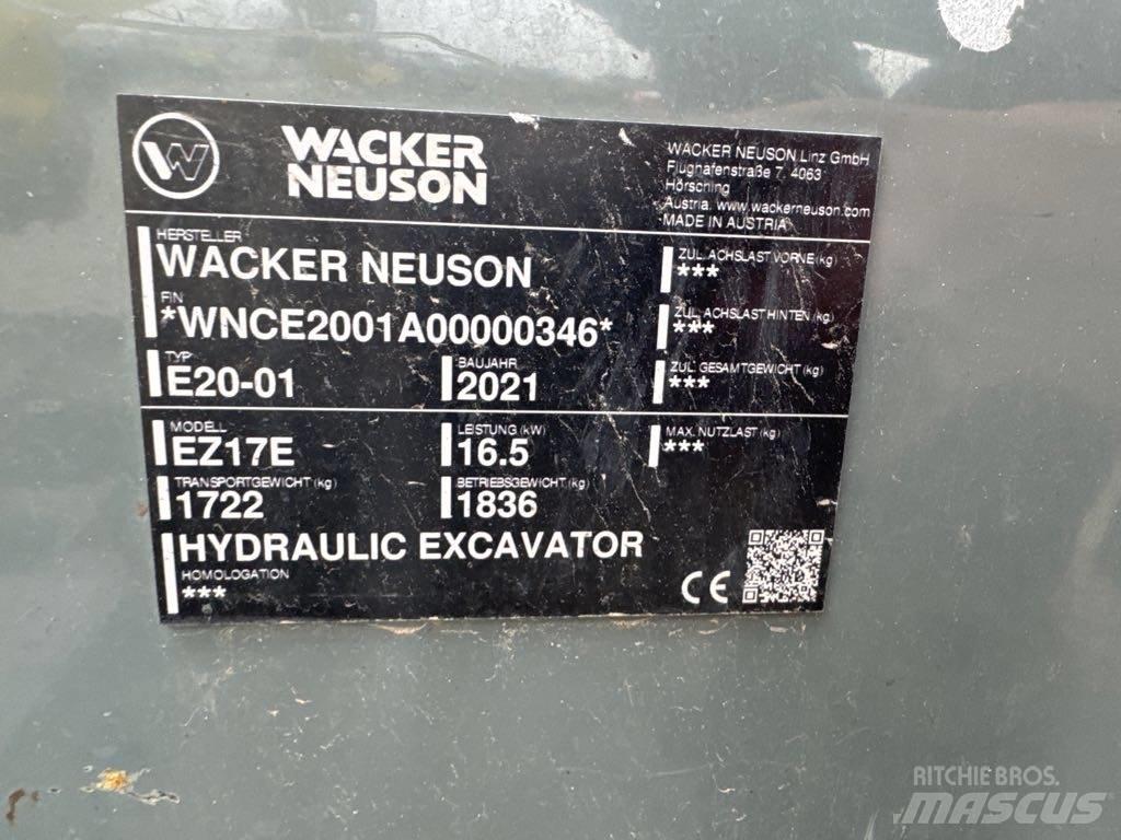 Wacker Neuson EZ17e Excavadoras sobre orugas