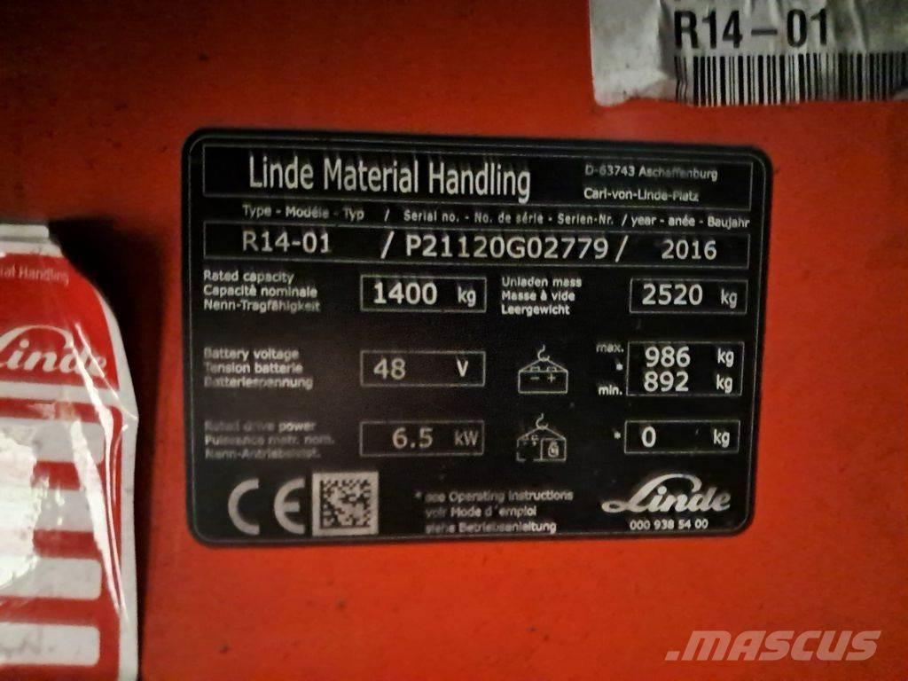 Linde R14-01 Montacargas de alcance de gran altura