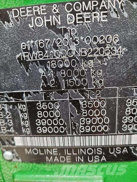 John Deere 8 R 410 Tractores