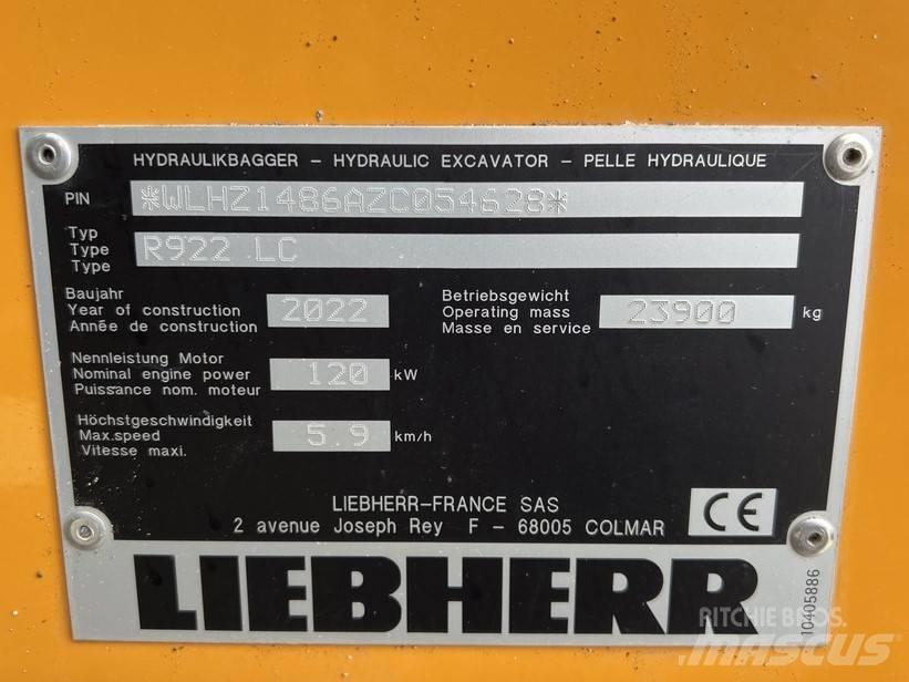 Liebherr R922 LC Excavadoras sobre orugas