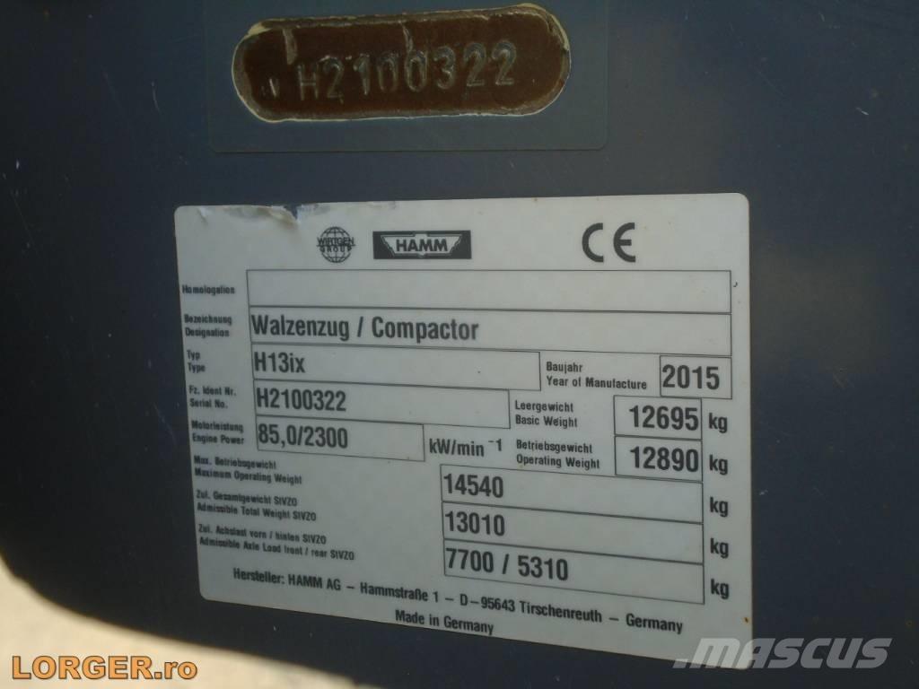 Hamm H13 i x Rodillos de un solo tambor