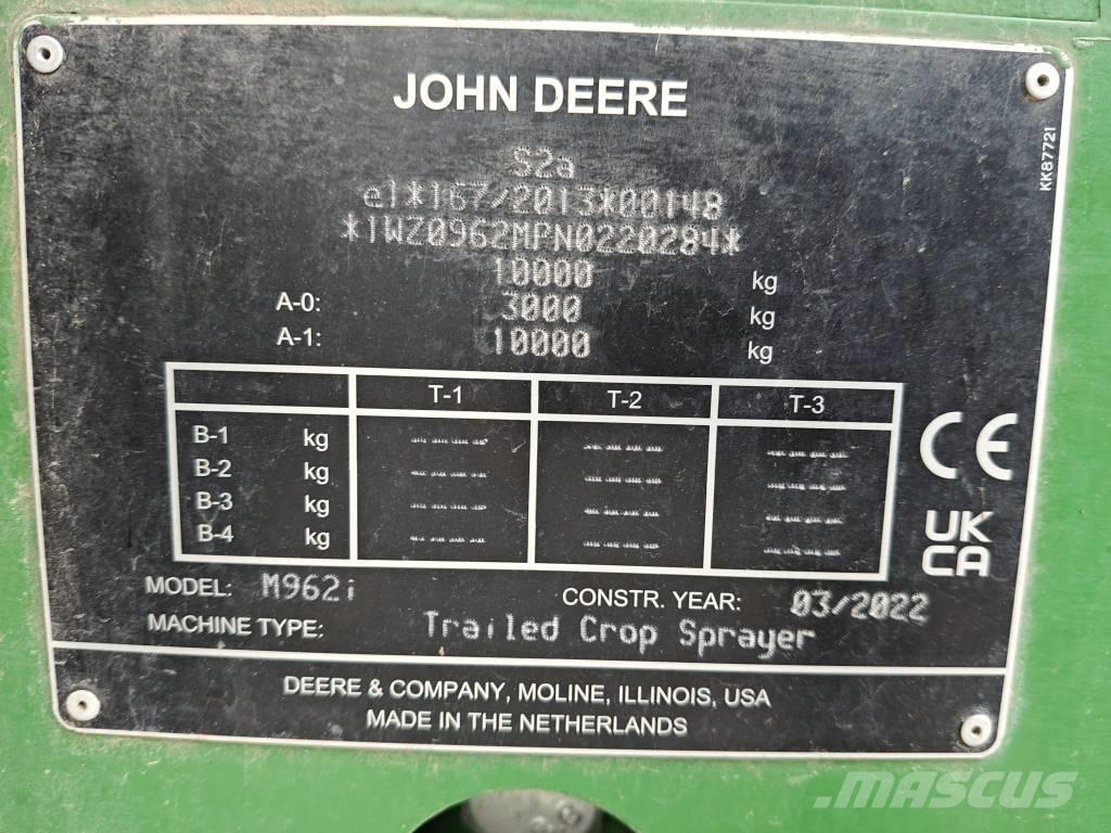 John Deere M 962 i Pulverizadores arrastrados
