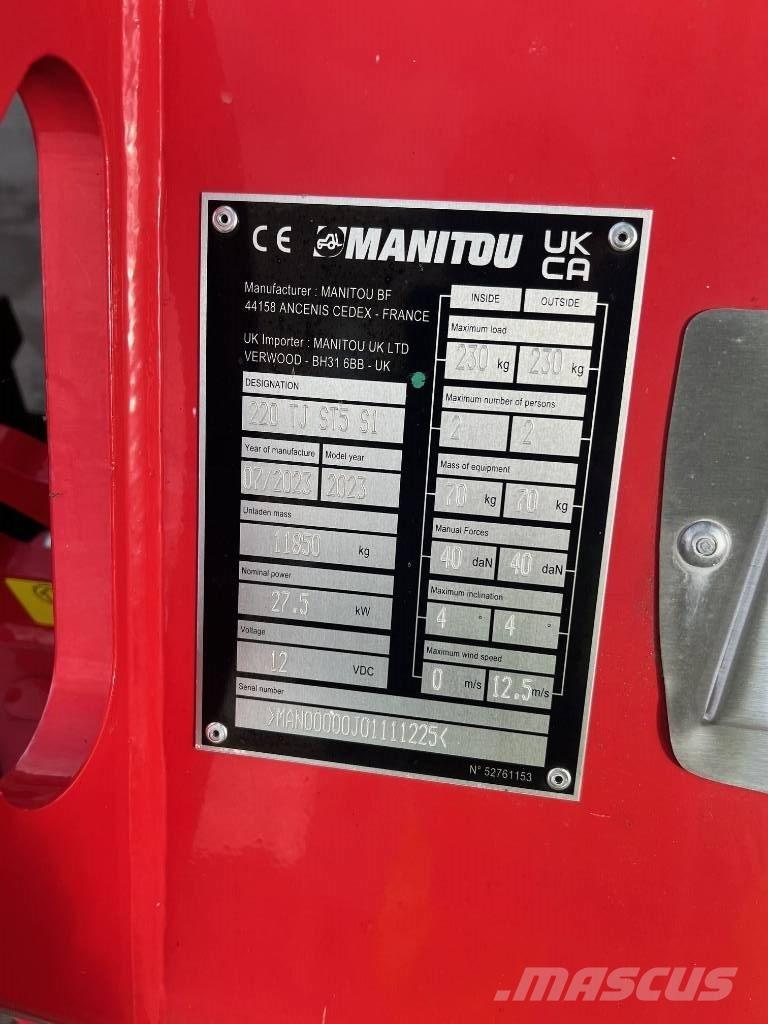 Manitou 220 TJ Plataformas con brazo de elevación manual