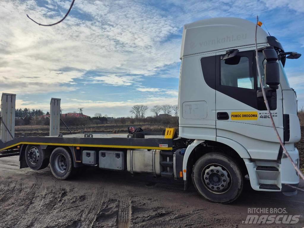 Iveco Stralis 420 Camiones de superficie plana/cabrestantes