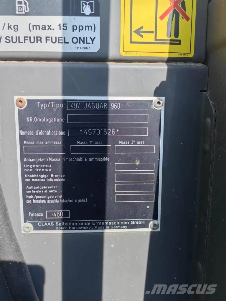 CLAAS Jaguar 960 4WD Cosechadoras de forraje autopropulsadas