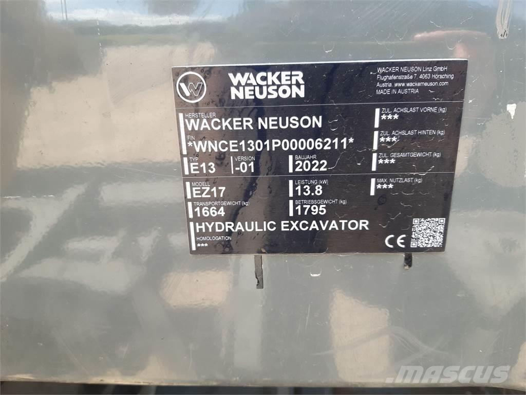 Wacker Neuson EZ17 Excavadoras sobre orugas