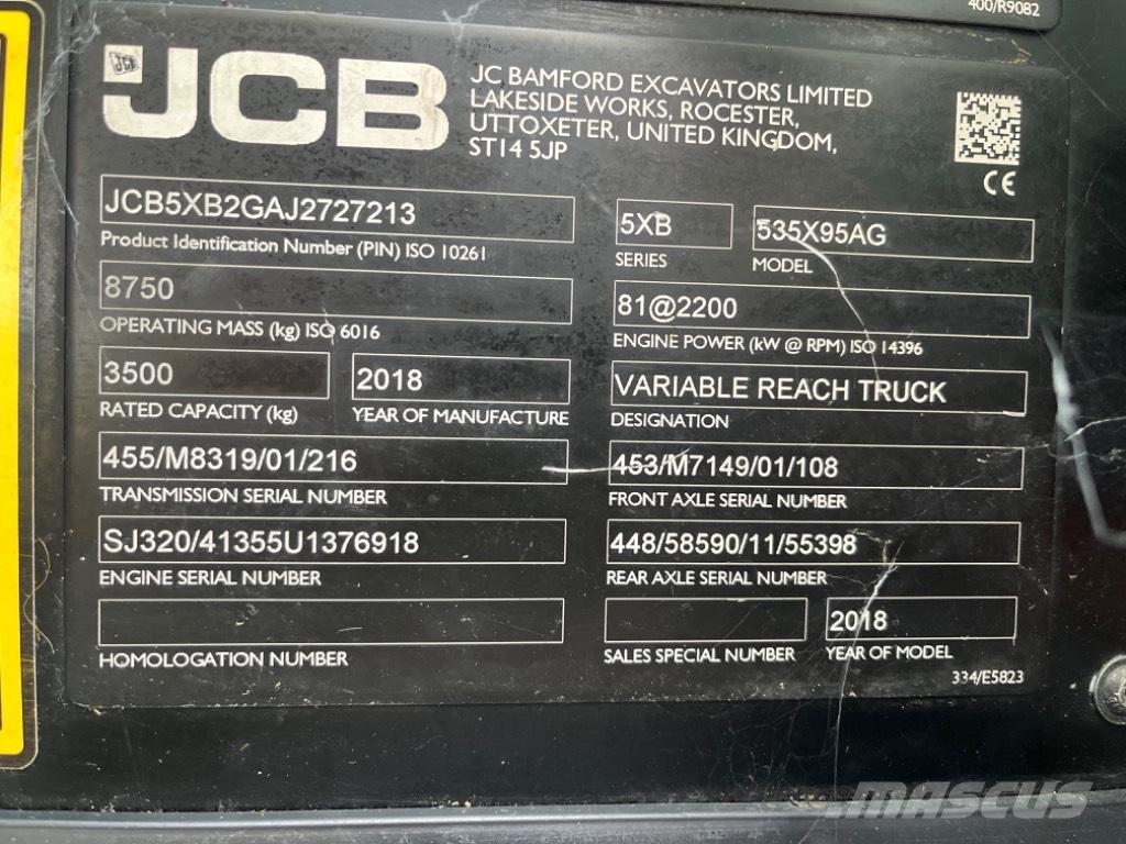 JCB 535-95 Agri Manipuladores telescópicos agrícolas