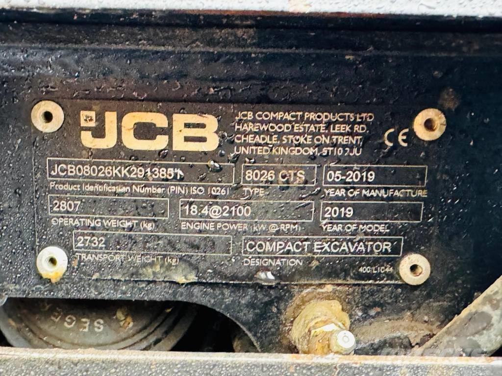 JCB 8026 CTS Miniexcavadoras