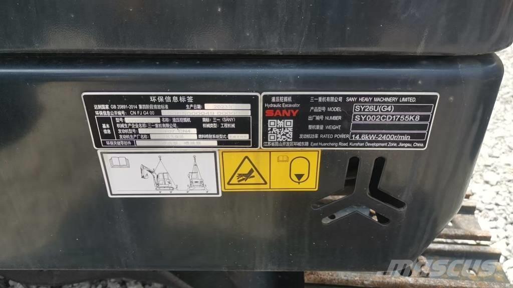 Sany SY26U Miniexcavadoras