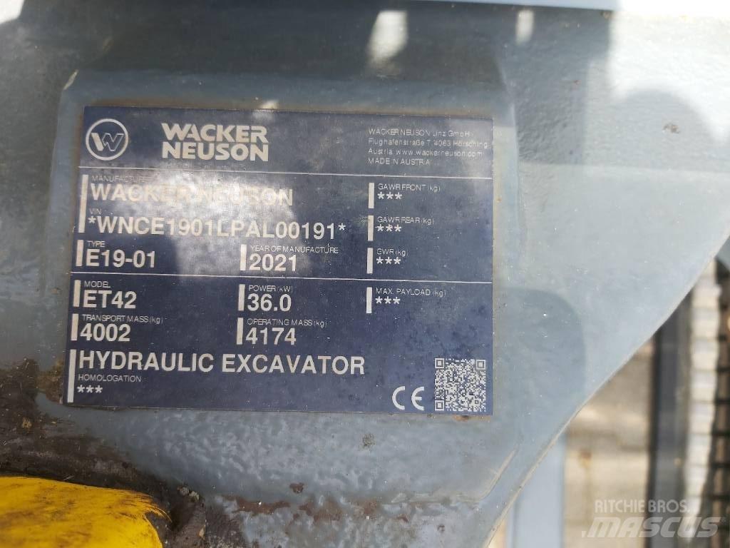 Wacker Neuson ET42 Excavadoras sobre orugas